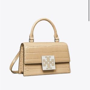 NWT Tory Burch BON BON CROC-EMBOSSED MINI BAG